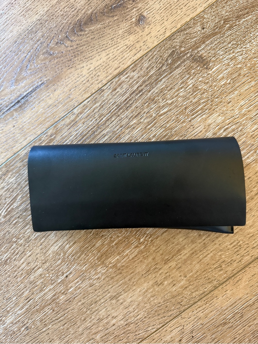 AUTHENTIC - Saint Laurent Black Leather Eyewear Case